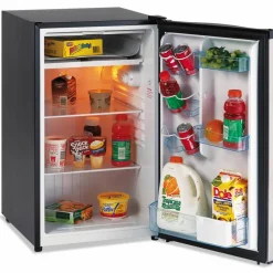 Avanti 4.4 Cu Ft Refrigerator, Black/Stainless Steel