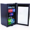 Avanti 3.0 Cu Ft Showcase Beverage Cooler Refrigerator, Black/Stainless Steel