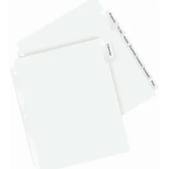 Avery Big Tab Extra-Wide Insertable Dividers, Clear Reinforced, White/Clear, 8-Tab