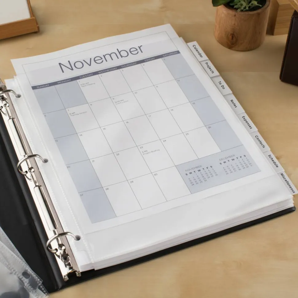 Avery Big Tab Extra-Wide Insertable Dividers, Clear Reinforced, White/Clear, 8-Tab