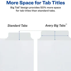 Avery Big Tab Write & Erase Dividers 5 Tab - 1 Set