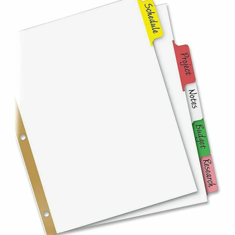 Avery Big Tab Write & Erase 5-Tab Dividers (23076)