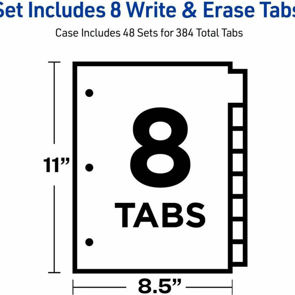 Avery Big Tab Write & Erase 8-Tab Dividers (23079)