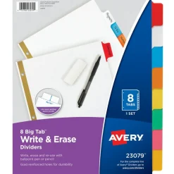 Avery Big Tab Write & Erase 8-Tab Dividers (23079)