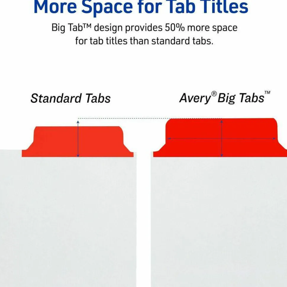 Avery Big Tab Write & Erase 8-Tab Dividers (23079)
