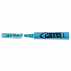 Avery Desk Style Highlighters, Chisel Point, Light Blue, Pack Of 12
