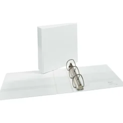 Avery Durable Clear View 3 Ring Binders, 3 Inch EZD Rings, White, 1 Binder