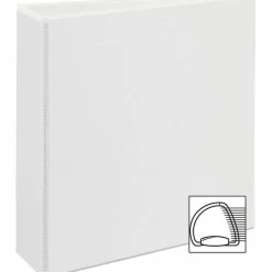 Avery Durable Clear View 3 Ring Binders, 3 Inch EZD Rings, White, 1 Binder