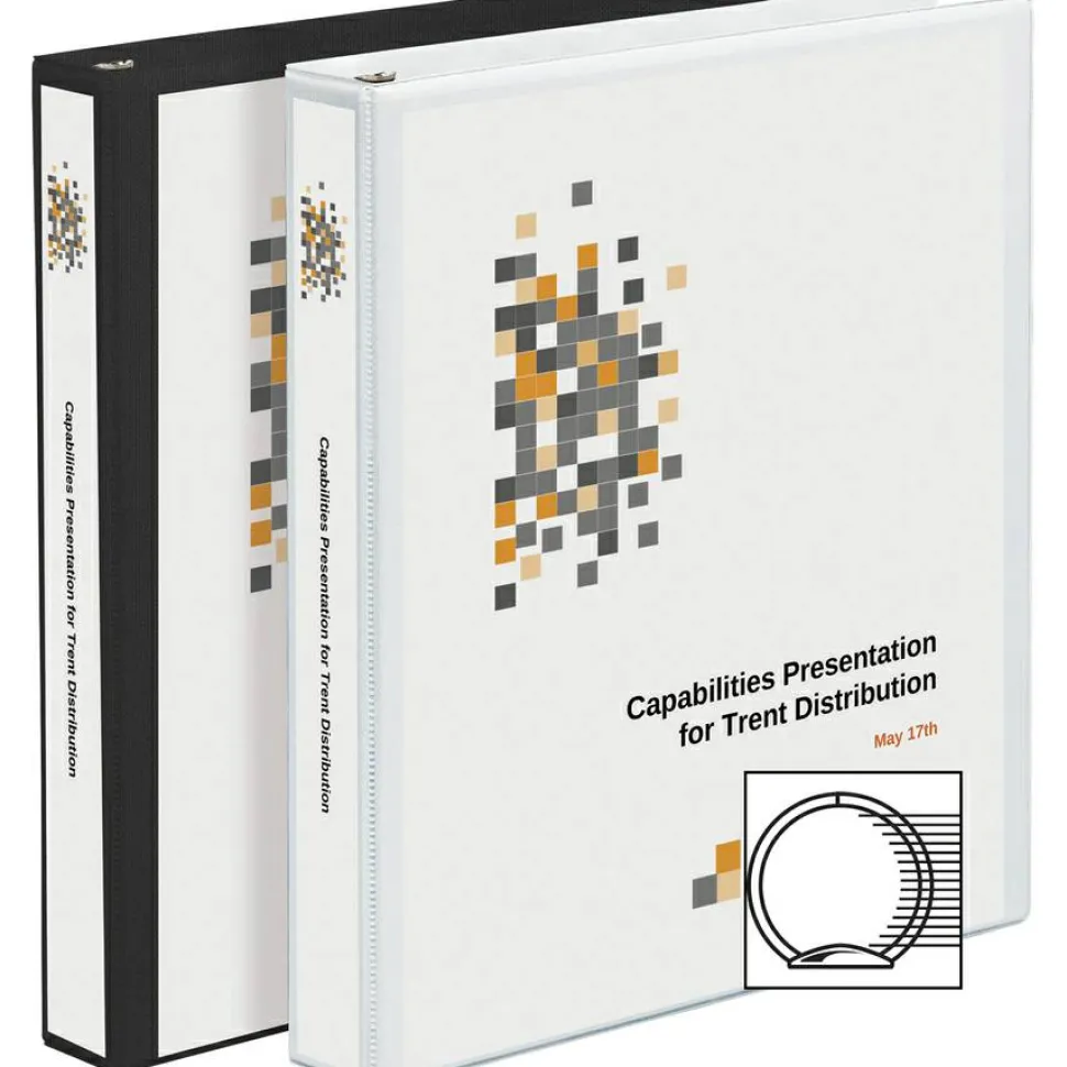 Avery Economy View 3 Ring Binder, 2" Round Rings, White, 1 Binder
