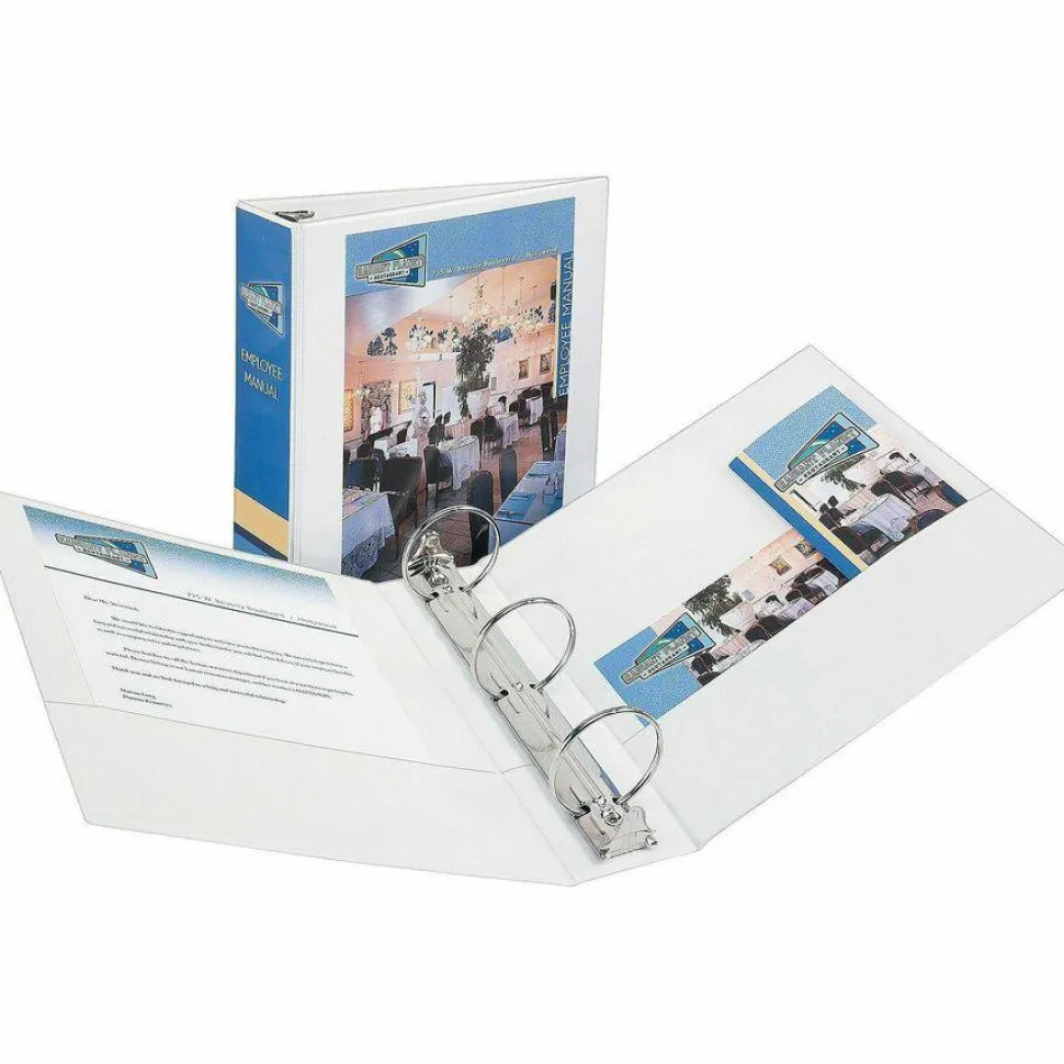 Avery Economy View 3-Ring Binder, 3" Round Rings, White