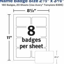 Avery Flexible Name Badge Labels, 2 1/3