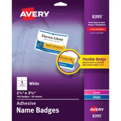 Avery Flexible Name Badge Labels, 2 1/3