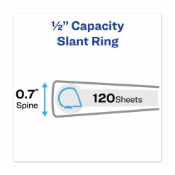 Avery Frame View 3-Ring Binder With Locking One-Touch EZD Rings, 1/2