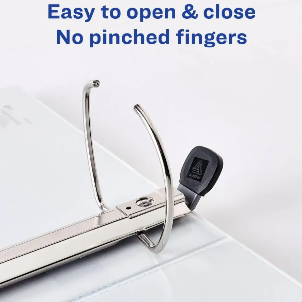 Avery Heavy-Duty View 3 Ring Binder, 5" One Touch EZD Rings, White, Pack Of 2 Binders