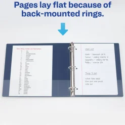 Avery Heavy-Duty View 3 Ring Binder, 1.5" One Touch EZD Rings, Navy Blue, 1 Binder