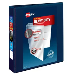 Avery Heavy-Duty View 3 Ring Binder, 1.5" One Touch EZD Rings, Navy Blue, 1 Binder
