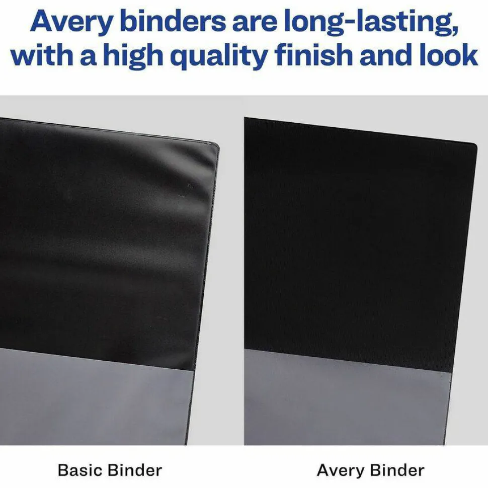 Avery Heavy-Duty View 3 Ring Binder, 1.5" One Touch EZD Rings, White, 1 Binder