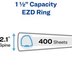 Avery Heavy-Duty View 3 Ring Binder, 1.5