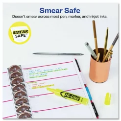 Avery Hi-Liter Desk Style Highlighters, Chisel Point, Fluorescent Yellow, Box Of 36