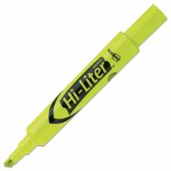 Avery Hi-Liter Desk Style Highlighters, Chisel Point, Fluorescent Yellow, Box Of 36