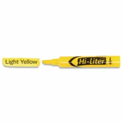 Avery Hi-Liter SmearSafe Highlighters, Chisel Tip, Desk-Style, Yellow, Pack Of 12 Highlighters