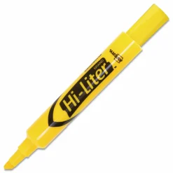 Avery Hi-Liter SmearSafe Highlighters, Chisel Tip, Desk-Style, Yellow, Pack Of 12 Highlighters