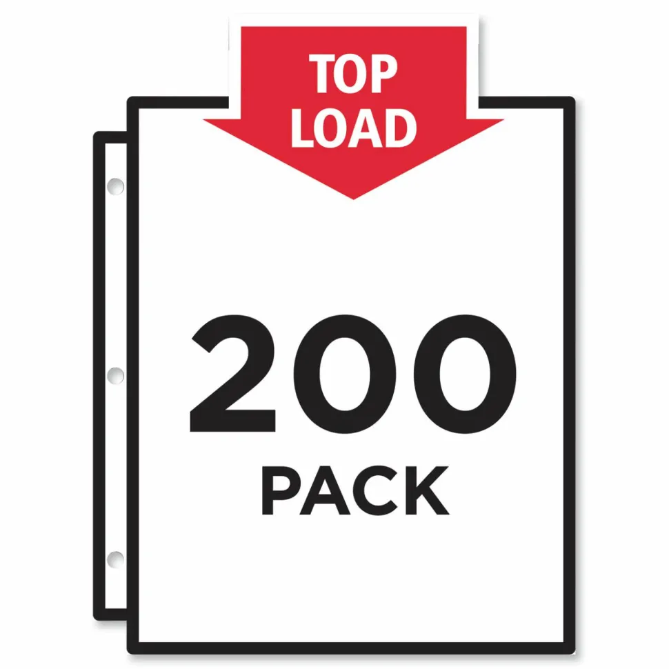 Avery Non-Glare Heavyweight Sheet Protectors With Easy Load, 8-1/2" x 11", Clear, 100 Document Protectors