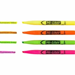 Avery Pen Style Highlighters, Chisel Point Style, Assorted Fluorescent, Pack Of 4