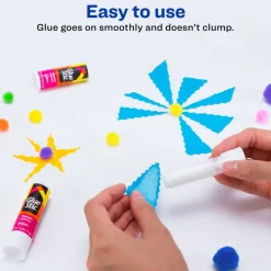 Avery Permanent Glue Stic Value Pack, White, 0.26 oz., Pack Of 18 Sticks