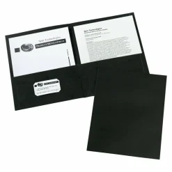 Avery 2-Pocket Folders, Letter Size, Black, Pack of 25