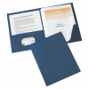 Avery 2-Pocket Folders With Fasteners, Letter Size, Dark Blue, Pack Of 25