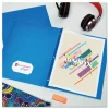Avery 2-Pocket Folders With Fasteners, Letter Size, Light Blue, Pack Of 25