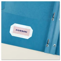 Avery 2-Pocket Folders With Fasteners, Letter Size, Light Blue, Pack Of 25