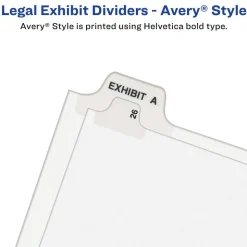 Avery Premium Collated Legal Dividers Avery Style, Side-Tab, 1-25 & Table Of Contents, 8-1/2" x 11"