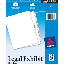Avery Premium Collated Legal Dividers Avery Style, Side-Tab, 26-50 & Table Of Contents, 8-1/2" x 11"