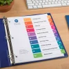 Avery Ready Index 1-10 Tab Binder Dividers With Customizable Table Of Contents, 8-1/2" x 11", 10 Tab, White/Multicolor, 1 Set