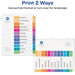 Avery Ready Index Table of Content Dividers