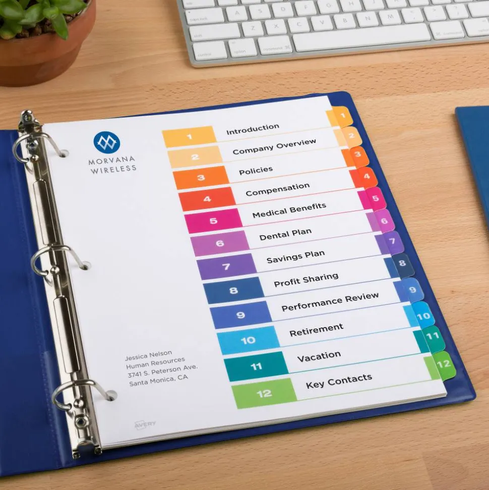 Avery Ready Index Table of Content Dividers