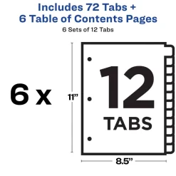 Avery Ready Index Table of Content Dividers