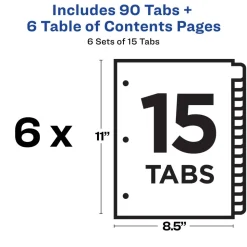 Avery Ready Index Table of Contents Dividers