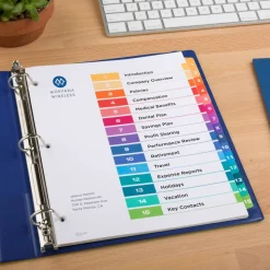 Avery Ready Index Table of Contents Dividers
