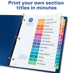Avery Ready Index Table of Contents Dividers