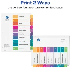 Avery Ready Index Table of Content Dividers