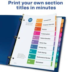 Avery Ready Index Table of Content Dividers