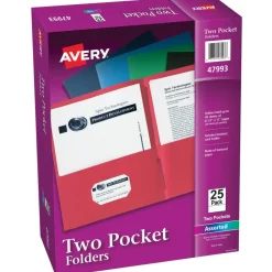 Avery Two Pocket Folders, 8-1/2