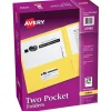 Avery Two Pocket Folders, 8-1/2" x 11", Yellow, Box Of 25