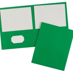Avery Two-Pocket Folder, Accommodates (40) 11 x 8.5 Sheets, Green, 25/Box