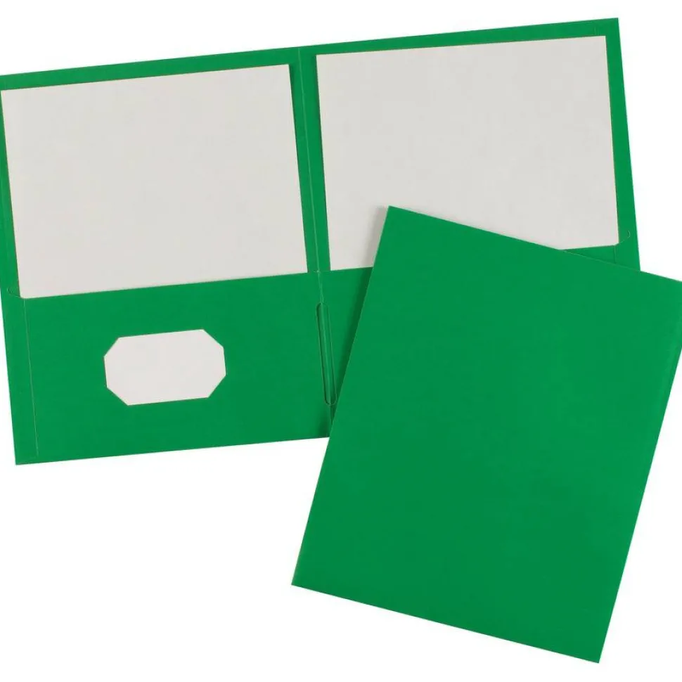 Avery Two-Pocket Folder, Accommodates (40) 11 x 8.5 Sheets, Green, 25/Box