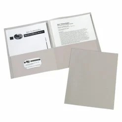Avery Two-Pocket Folder, Accommodates (40) 11 x 8.5 Sheets, Gray, 25/Box