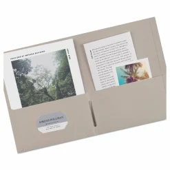 Avery Two-Pocket Folder, Accommodates (40) 11 x 8.5 Sheets, Gray, 25/Box